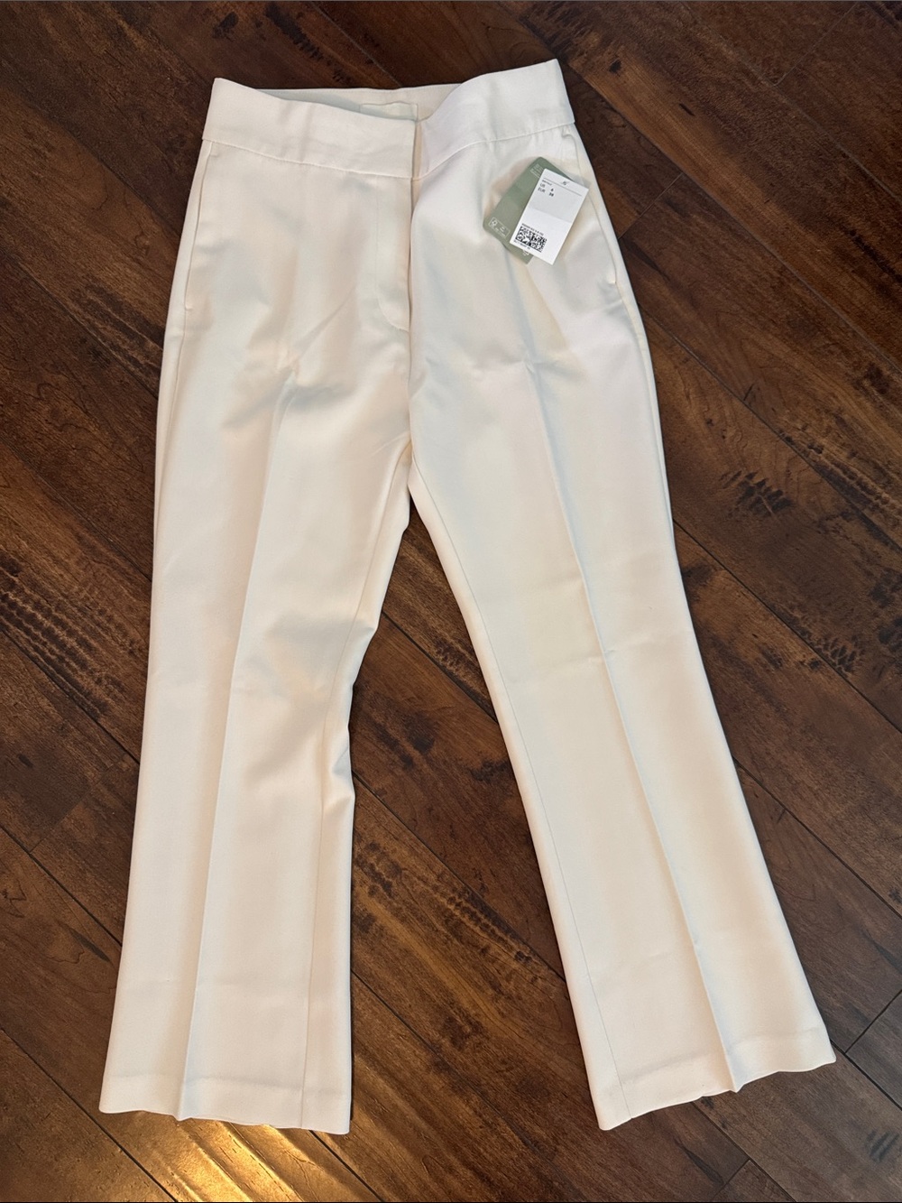H&M Women's White Dress Crops - Tailored Straight Leg